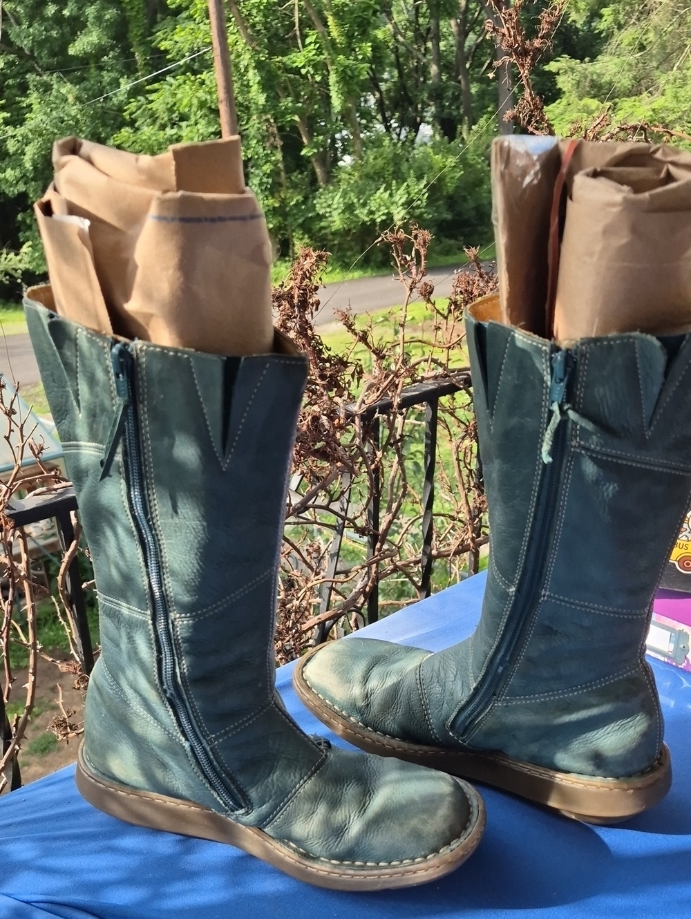 DOC MARTENS 💚 MIDCALF ZIPPER BOOT 💚FOREST GREEN LEATHER 🫶 US L 9 🫶 HTF VINT - Picture 7 of 13